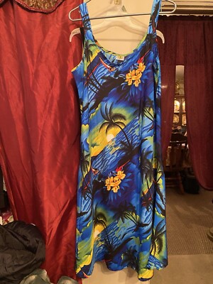 Sleeveless New No Tags-tropical Dress/ Bathing Suit Cover Up-woman s 2XL- Nice!!