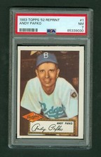 Andy Pafko 1983 Topps 1952 Reprint Series #1 PSA 7 NM