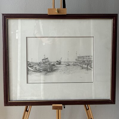 Framed Print Signed Ray Figg  93 Dabchicks Sailing Club West Mersea 25/200