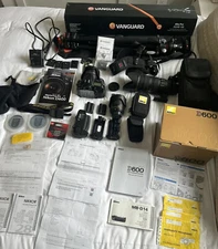 Nikon D600 SLR Camera - w/3 Nikkor lenses, Bat-pack, Tripod, Strap..Etc