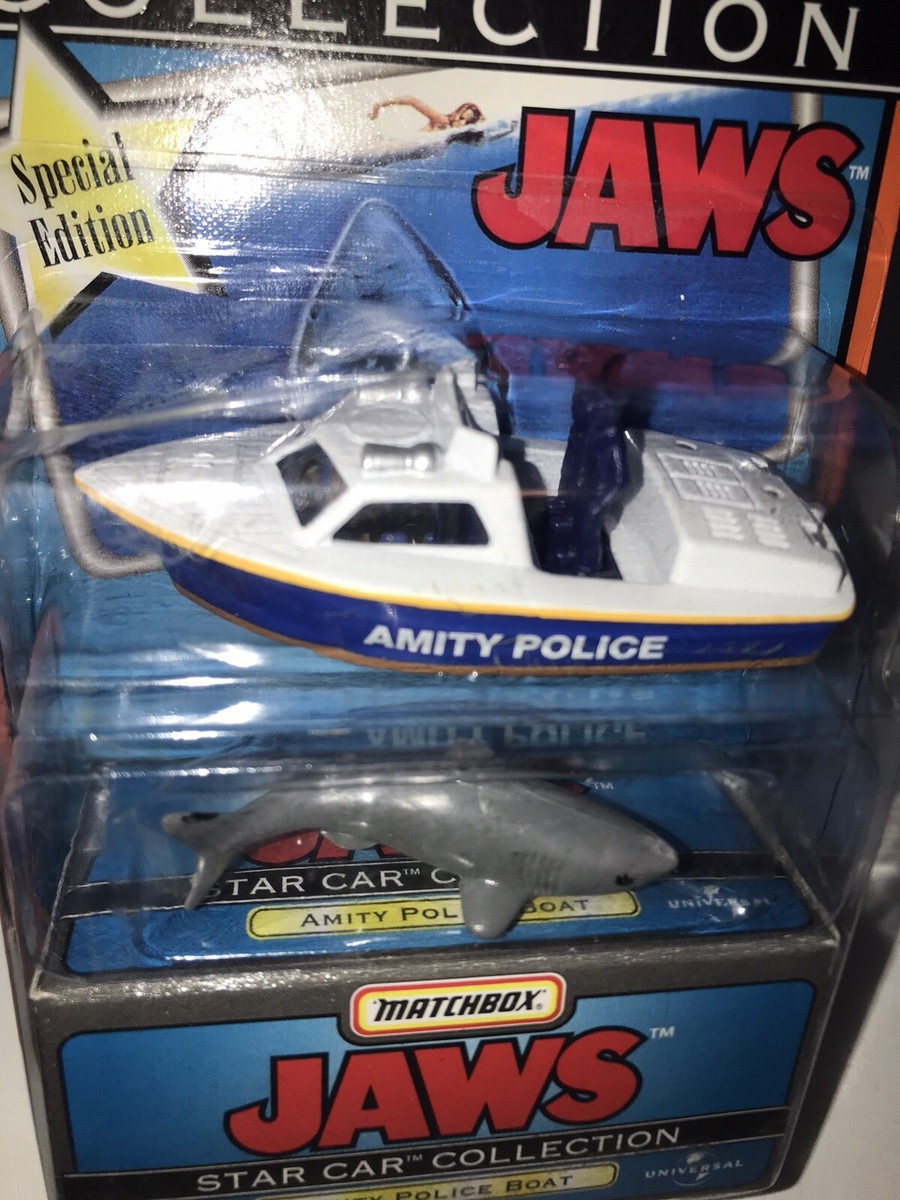 Jaws Special-edition Matchbox Starcar Police Speed Boat W/ Shark