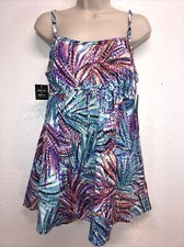 NWT Swim Solutions One Piece Sz 16 Color Mix 1 pc swimsuit Support Minimizer NEW