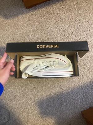 NEW Converse Chuck Taylor Unisex White High-Top Sneakers Mens 8 Womens 10