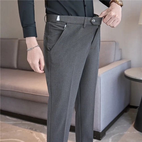 Herren Anzughose Gummibund Hose Business Freizeit Slim Fit Büro Sozial Hose - Bild 23 von 23