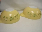 Pyrex Shenandoah Pattern Cinderella Nesting Bowls set of 2: #.443 & #444 GUC