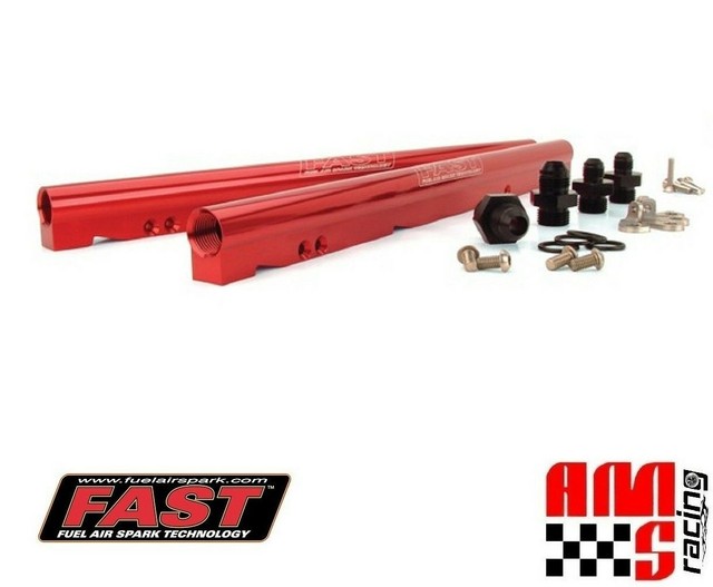 FAST 146027 Red Anodized Billet Fuel Rail Kit for LS3 LS7 L76 L99 w