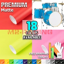 Drum Wrap Vinyl Kit Matte Surface For Snare Kick Bass Tom WMP Shell Skin Decal