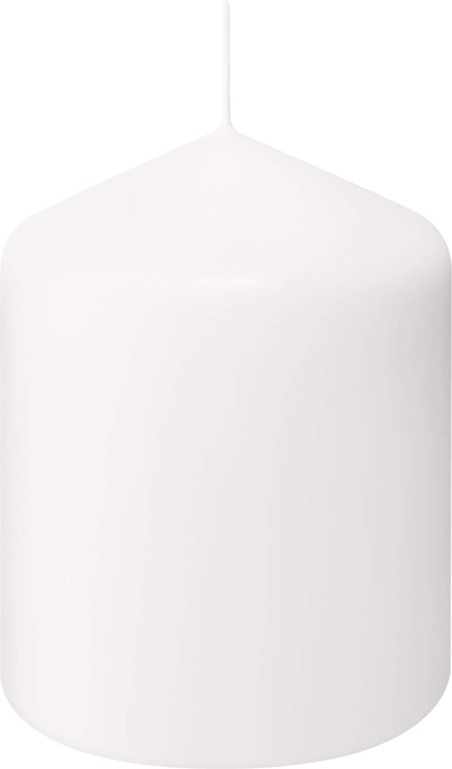 Bolsius White Pillar Candles 3x4 Unscented Candle Set of 6 Dripless