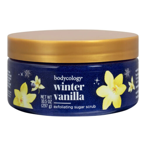 Bodycology Exfoliating Sugar Scrub, Winter Vanilla, 10 oz