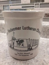 R.R.P. Co. Roseville Ohio USA 1 Qt High Jar 5" Crock 1998