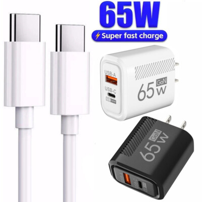 For Samsung Galaxy A13 A14 A15 5G A54 A73 A25 A03 65W Fast Charger Dual PD Port
