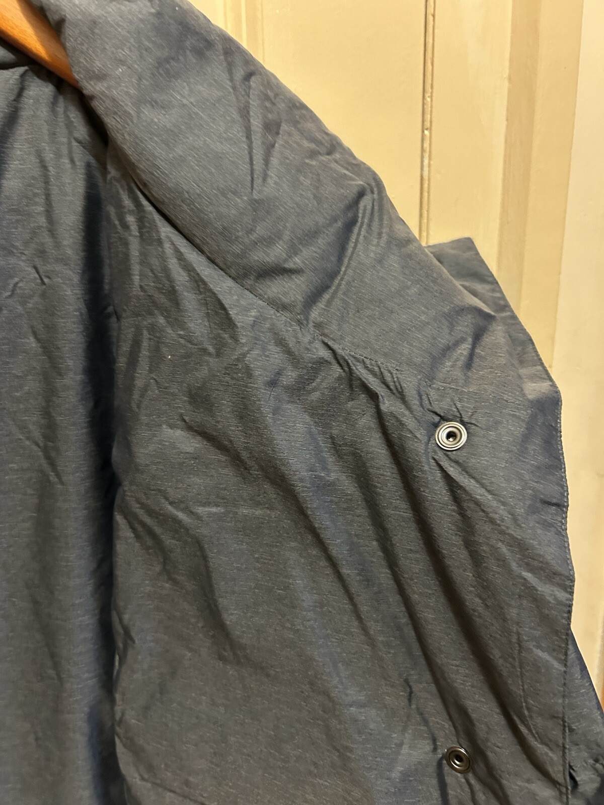 Gray Down Filled Puffer Jacket Coat With High Fun… - image 4