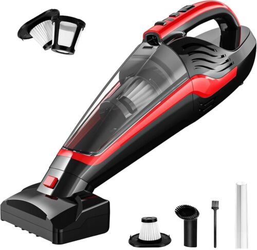 Pet Hair and Car Vacuum w/Reusable Filter and Motorized Brush for Carpet,Couch