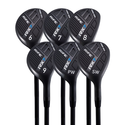 Mens Rife Golf RX7 Hybrid Irons Set #6-SW Regular Flex Graphite