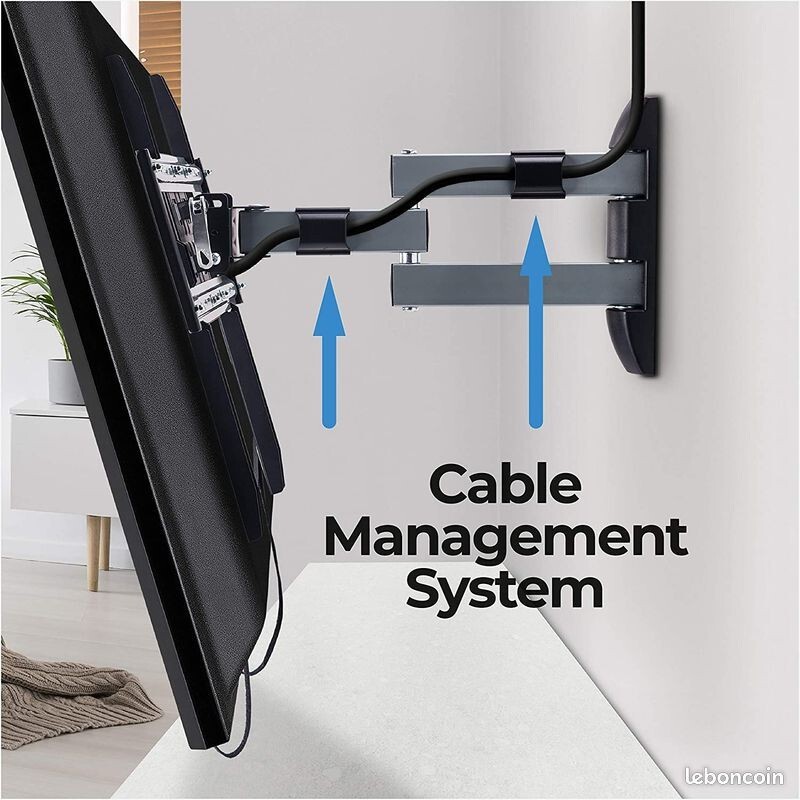 Support TV orientable 75-110 pouces pour salon et home cinéma