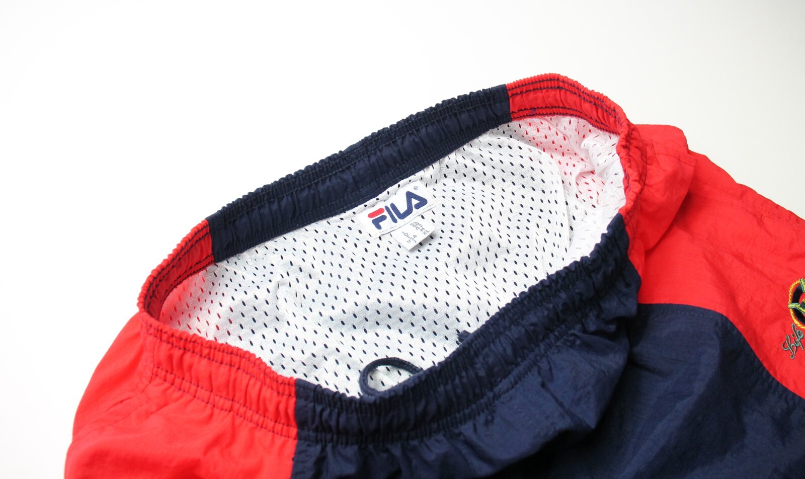 Fila Pantaloncini Uomo USA M Vintage Look Elastico Vita Rete Foderato Tasche