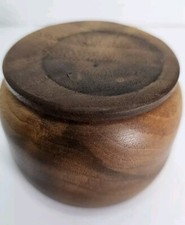 Vtg. Handcrafted Wooden Jar w/Lid, USA, OOAK