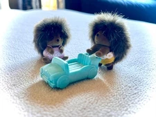 DEAL! :) ~ Sylvanian Families Calico Critters Hedgehog Twins Set With Stroller ~