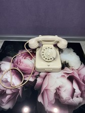 W 48 mT Bakelit Post Telefon Elfenbein grüne Zahlen