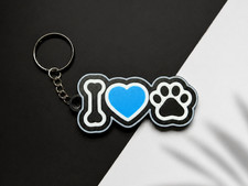 Adorable pet lover 3D Printed Keychain Key Ring Charm Bag Backpack Gift
