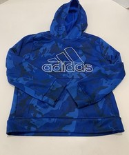 Adidas Hoodie Boys Blue Hoodie Size M