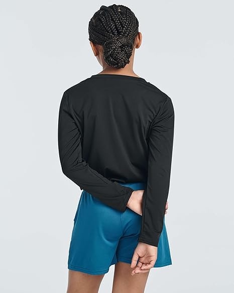 Real Essentials Girls XL Dry Fit Crew Neck Long Sleeve T-Shirt 4 Pack thumbnail 4