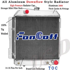 3 Row Aluminum Radiator For 1958 Chevrolet Impala Bel Air Biscayne 3.8 4.6L 5.7L