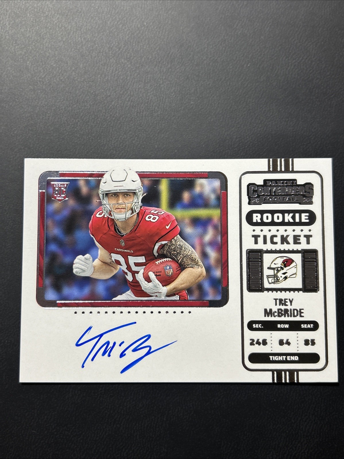 Trey McBride 2022 Panini Contenders Rookie Ticket Auto Variation #136 Cardinals