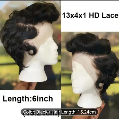 Brasilianische Remy Echthaar Pixie Perücke