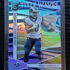 Panini 2019 Donruss Elite Title Waves Todd Gurley II Rams TW-10 NFL Insert Card