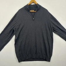 The Foundry Pullover 1/4 Zip Long Sleeve Sweater Men's 3XLT Gray Big And Tall