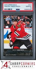 2015 UPPER DECK #477 VINCENT HINOSTROZA RC YOUNG GUNS POP 5 PSA 10
