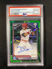 2024 Bowman Draft Dante Nori #BD-16 Green Lava Refractor Auto 62/99 1st PSA 10