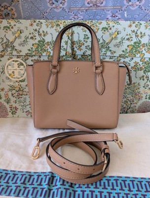 TORY BURCH Women's Emerson Mini Top Zip Tote Satchel Bag Cardamom