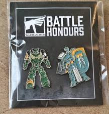 Warhammer Battle Honours Salamanders Space Marine & Stormcast Eternals Pins 