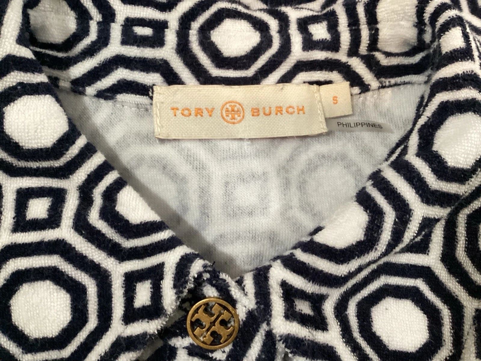 Abito donna Tory Burch Lennox piccolo spugna panno asciugamano collo polo golf tennis