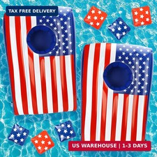 2 Sets Inflatable Pool Games Toys, Pool Cornhole Game Floating Toys for