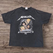 Vintage 2003 Metallica Mens XL Black Summer Sanitarium Tour T-Shirt AAA Tag