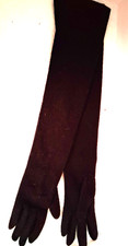 Parisian black opera gloves, Size 7 1/2, Gant Neyret, vintage
