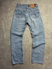 Levi's 501 Student Vintage Jeans Womens W27 L32 Made in USA Light Blue 90s Straight