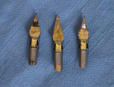 Three Vintage SpeedBall Calligraphy Pen Nibs A-5 B-6 C-3 Gordon George Pat Hunt