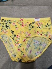 Cacique Lane Bryant No Show Full Brief 18/20 Floral Print Nylon Spandex