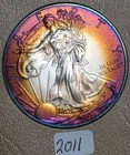 2011 American Silver Eagle Toned Toner Toning Dansco Book No Included
