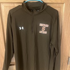 Men  s Under Armour Lightweight Quarter Zip Pullover - 2X  Brown