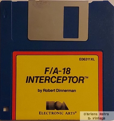 F/A-18 Interceptor by Robert Dinnerman, Electronic Arts, Commodore Amiga, Floppy