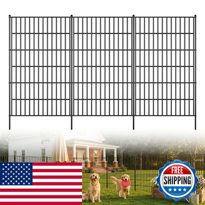 Toolterritary 5 Panels No Dig Decorative Garden Fence 48Inh X 12.5Ftl Dog Fence