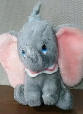 1970s - Walt Disney Productins - 9  Dumbo Plush Made Korea Walnut Filling