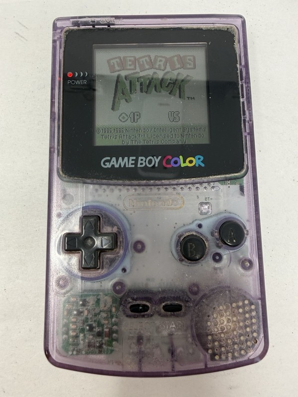 Nintendo Game Boy Color Clear Purple (CGB-001) Handheld System Made in Japan