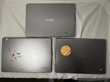 LOT OF 3 ASUS Chromebook CX22N 11.6" - FOR PARTS - Good LCD - Enterprise Locked