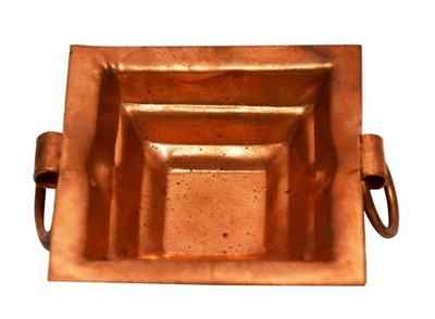 Copper Hawan Kund For Temple Mandir Home Office Hindu Festivals Pooja 4 Inch Sma